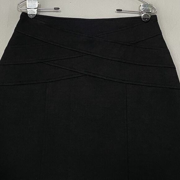 INC International Concepts Pencil Skirt Size 8 Black Ponte Knit Bodycon Bandage - Picture 2 of 7